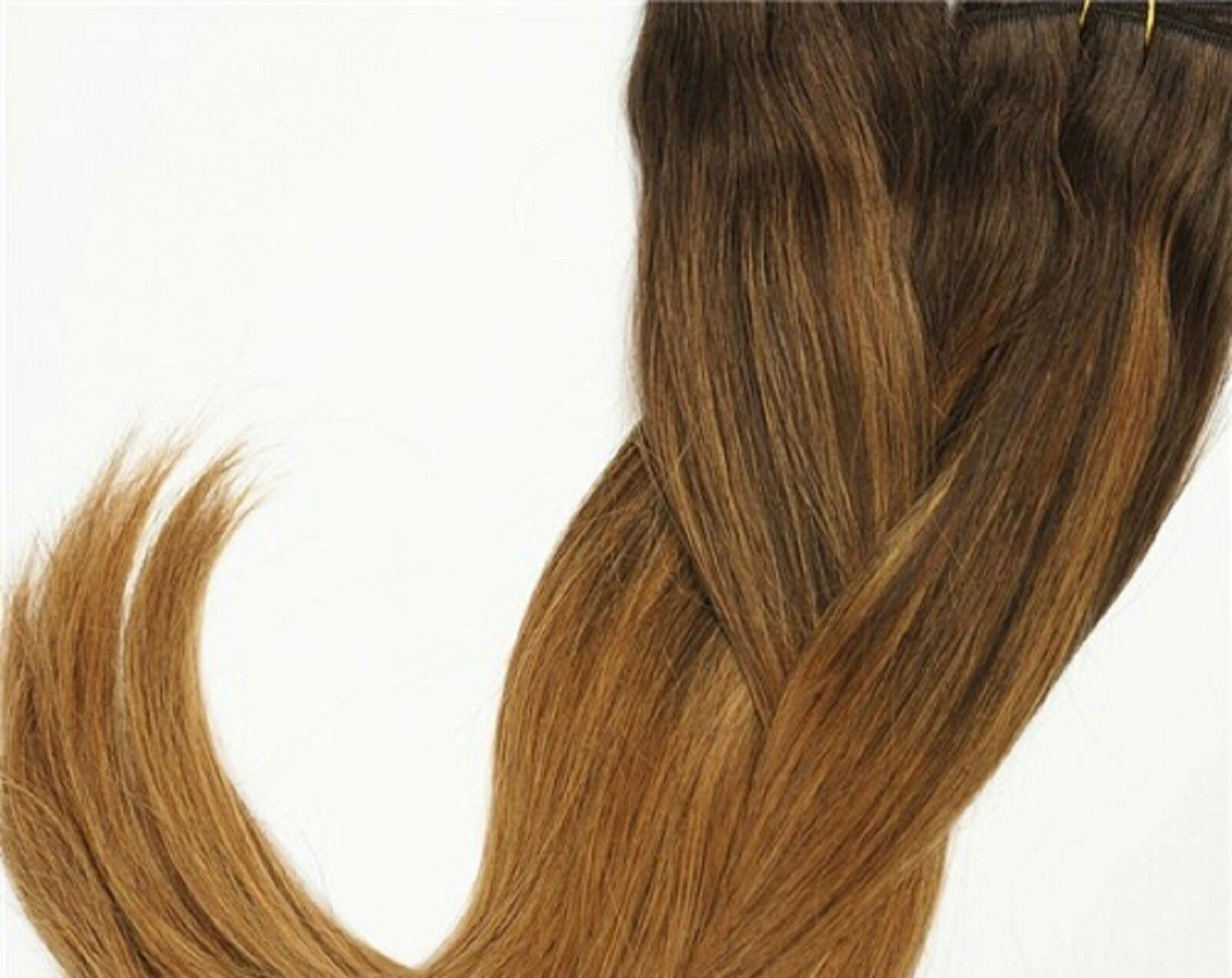 Luxury Tape In Human Hair Extensions #2/8 Balayage Ombre Brown 40pcs 100g - Image 2