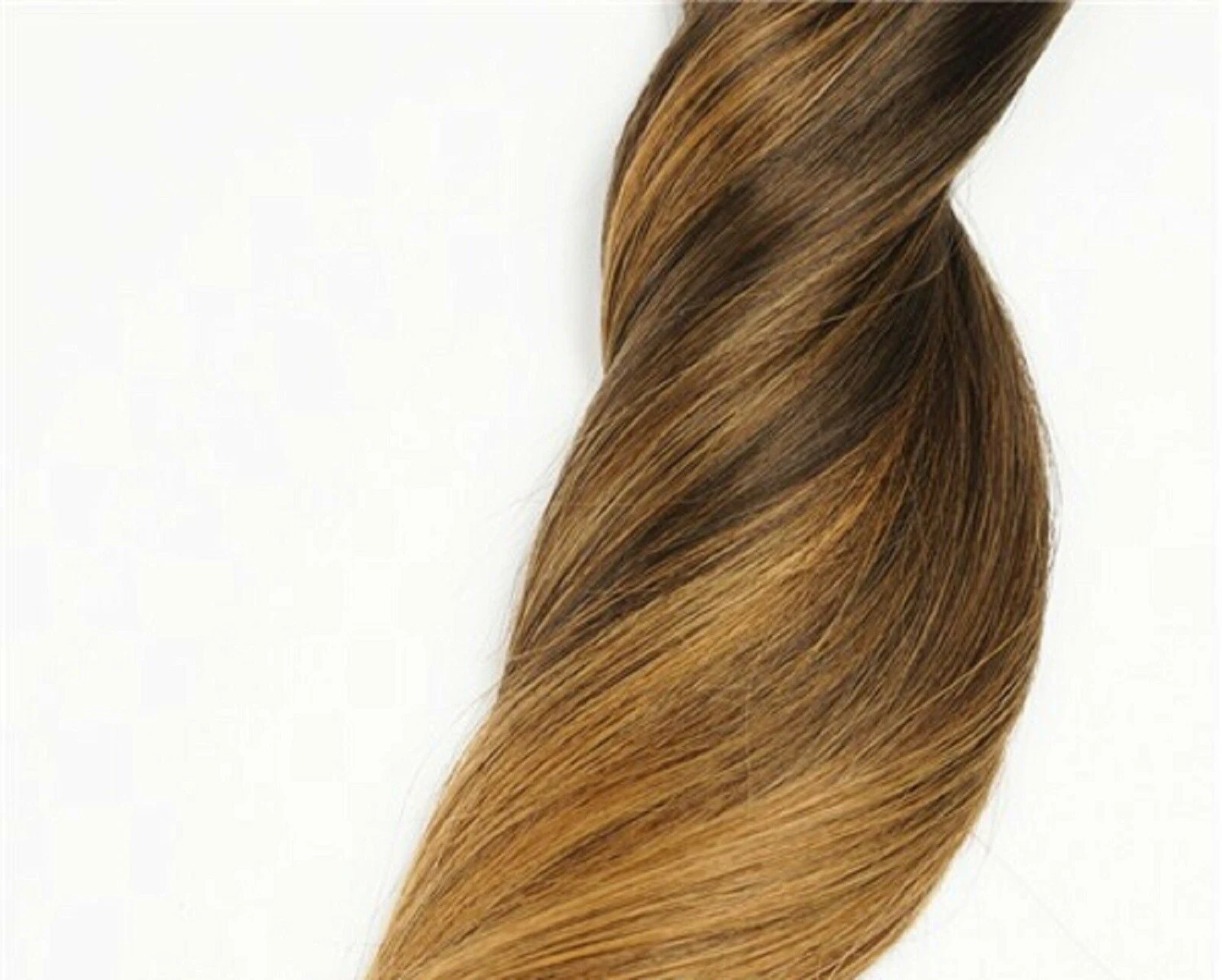 Luxury Tape In Human Hair Extensions #2/8 Balayage Ombre Brown 40pcs 100g - Image 4