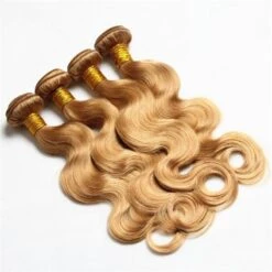 Luxury Peruvian Body Wave Honey Blonde #27 Virgin Human Hair Extensions 7A