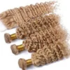 Luxury Brazilian Honey Blonde#27 Deep Wave Human Hair Extensions + 4x4 Closure