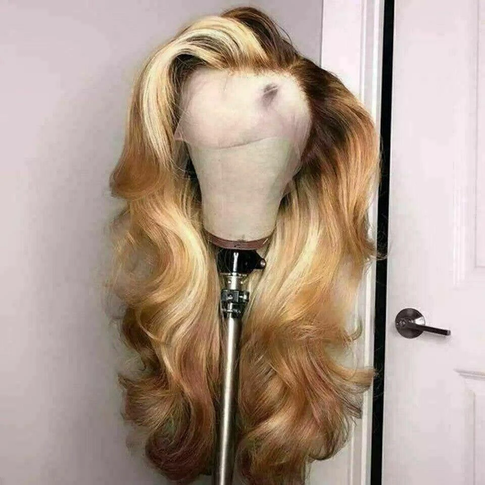 Luxury Ombre Honey Platinum Blonde #27/613 100% Human Hair Swiss 13x4 Lace Front Glueless Wig U-Part, 360 Or Full Lace Upgrade Available - Image 2