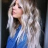 Luxury Dimensional Platinum Blonde Balayage Icy Shades 100% Human Hair Swiss 13x4 Lace Front Wig Wavy U-Part Or Full Lace Upgrade Available