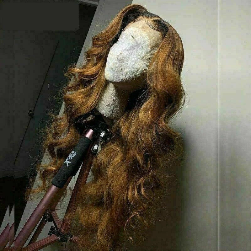 Luxury Auburn Wavy Ombre 100% Human Hair Swiss 13x4 Lace Front Glueless Wig Brown Ash Blonde U-Part, 360 Or Full Lace Upgrade Available - Image 4