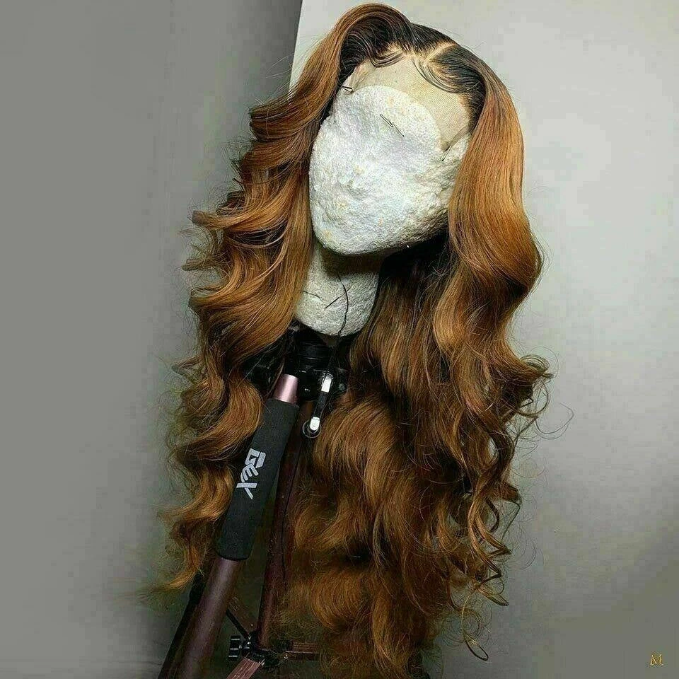 Luxury Auburn Wavy Ombre 100% Human Hair Swiss 13x4 Lace Front Glueless Wig Brown Ash Blonde U-Part, 360 Or Full Lace Upgrade Available - Image 3