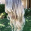 Luxury Balayage Highlight Ash Blonde 100% Human Hair Swiss 13x4 Lace Front Glueless Wig WavyU-Part, 360 Or Full Lace Upgrade Available