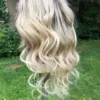 Luxury Light Blonde Balayage Highlight Brown Roots 100% Human Hair Swiss 13x4 Lace Front Glueless Wig U-Part, 360 Or Full Lace Upgrade Available