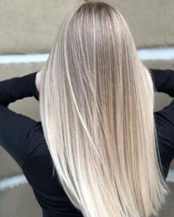 Luxury Balayage Highlight Light Ash Blonde Platinum 100% Human Hair Swiss 13x4 Lace Front Glueless Wig U-Part, 360 Or Full Lace Upgrade Available