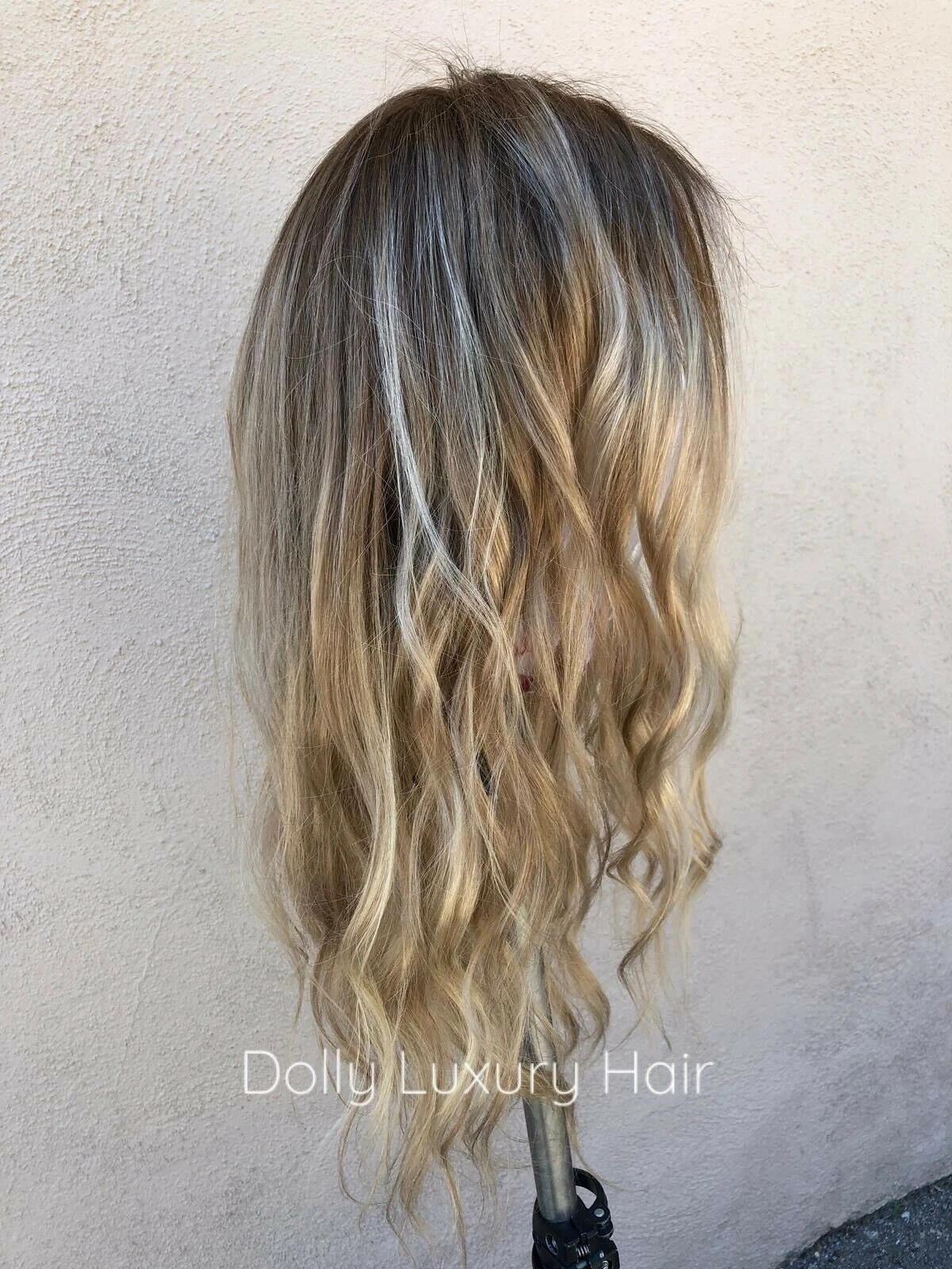 Luxury Ash Blonde Balayage Highlight 100% Human Hair Swiss 13x4 Lace Front Glueless Wig U-Part, 360 Or Full Lace Upgrade Available - Image 2