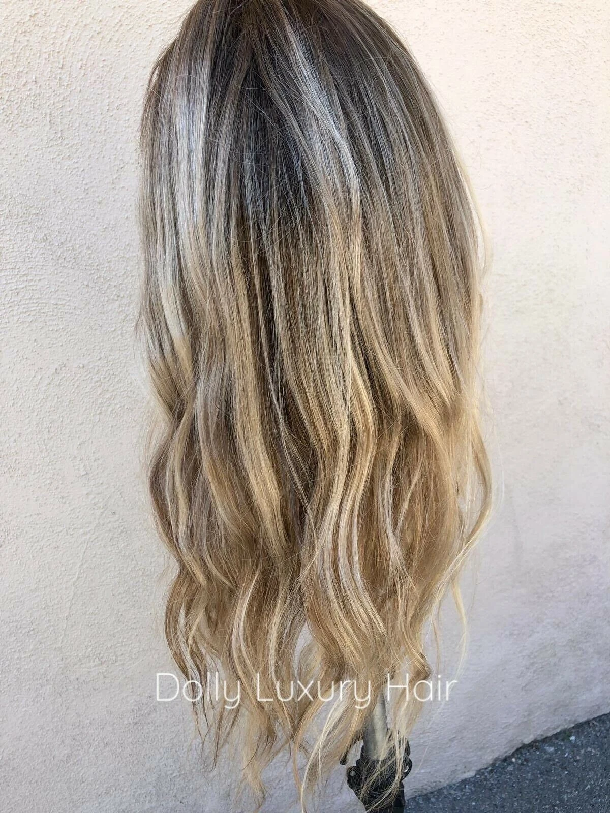 Luxury Ash Blonde Balayage Highlight 100% Human Hair Swiss 13x4 Lace Front Glueless Wig U-Part, 360 Or Full Lace Upgrade Available - Image 3