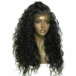 Luxury Natural Curly Black 100% Human Hair Swiss 13x4 Lace Front Glueless Wig Preplucked #1B U-Part, 360 Or Full Lace Upgrade Available