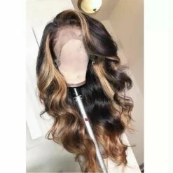 Luxury Remy 100% Human Hair Swiss 13x4 Lace Front Wig Balayage Highlight Ombre Ash Blonde Brown U-Part, 360 Or Full Lace Upgrade Available