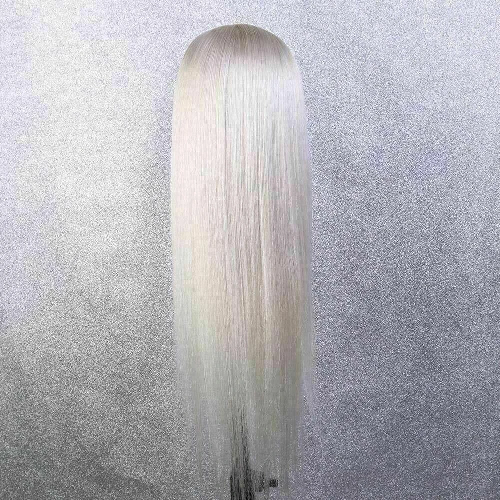 Luxury Remy Ice Blonde White Transparent 100% Human Hair Swiss 13x4 Lace Front Glueless Wig U-Part, 360 Or Full Lace Upgrade Available - Image 2