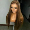 Luxury Special Ash Brown Blonde Remy Straight 100% Human Hair Swiss 13x4 Lace Front Glueless Wig U-Part, 360 Or Full Lace Upgrade Available