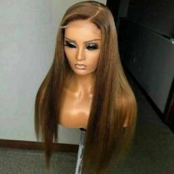 Luxury Special Ash Brown Blonde Remy Straight 100% Human Hair Swiss 13x4 Lace Front Glueless Wig U-Part, 360 Or Full Lace Upgrade Available