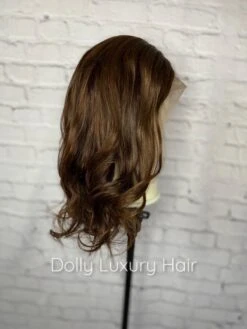 Luxury Chestnut Brown 100% Human Hair Swiss 13x4 Lace Front Glueless Wig U-Part, 360 Or Full Lace Upgrade Available