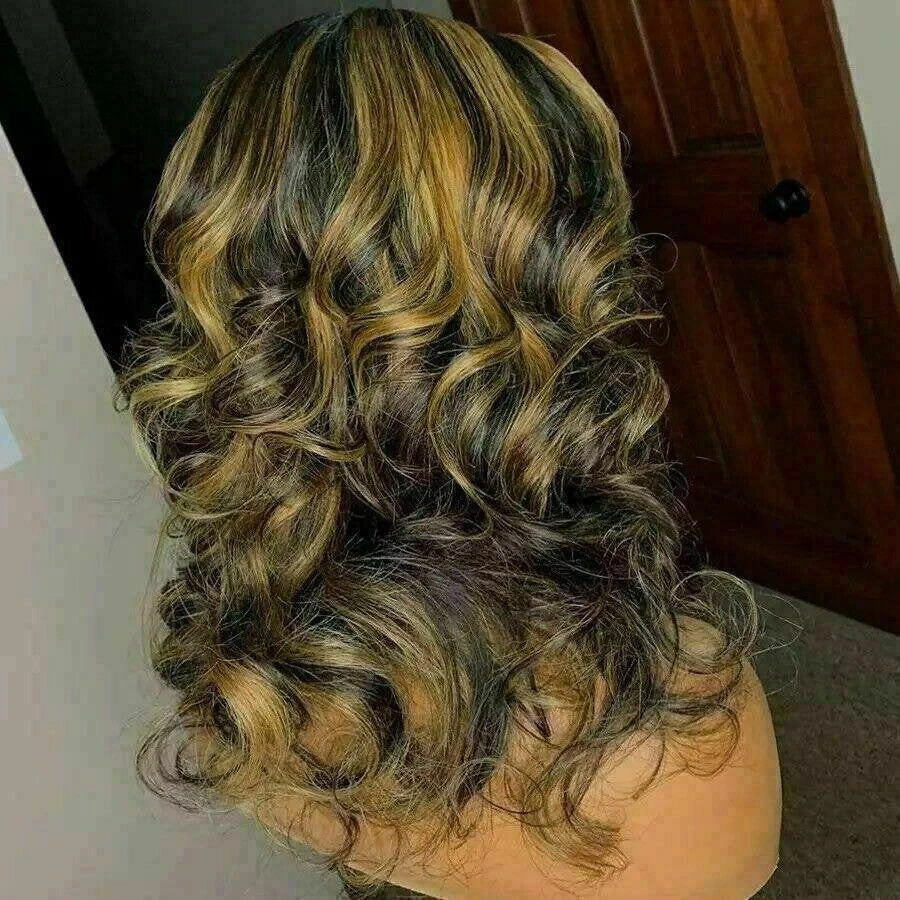 Luxury Wavy Balayage Highlight Brown 100% Human Hair Swiss 13x4 Lace Front Glueless WigBob U-Part, 360 Or Full Lace Upgrade Available - Image 2
