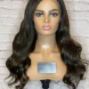 Luxury Dark Brown 100% Human Hair Swiss 13x4 Lace Front Glueless Wig U-Part, 360 Or Full Lace Upgrade Available