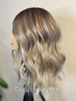 CRYSTAL | Luxe Ice Grey Balayage 100% Human Hair Swiss 13x4 Lace Front Glueless WigBleached Knots Transparent Lace Full Lace Upgrade Available