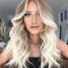 Luxury Sandy Blonde Balayage Platinum Blonde Dark Roots Teasylights 100% Human Hair Swiss 13x4 Lace Front Wig Wavy Full Lace Upgrade Available