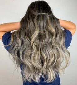 Luxury Black And Ash Blonde Balayage 100% Human Hair Swiss 13x4 Lace Front Glueless Wig U-Part, 360 Or Full Lace Upgrade Available