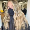 Luxury Blonde Balayage With Highlighted Front Tips 100% Human Hair Swiss 13x4 Lace Front Glueless Wig Wavy U-Part Or Full Lace Upgrade Available