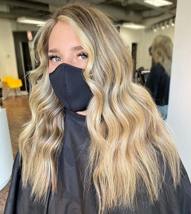 Luxury Blonde Balayage With Highlighted Front Tips 100% Human Hair Swiss 13x4 Lace Front Glueless Wig Wavy U-Part Or Full Lace Upgrade Available