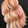 Luxury Rose Goldon Blonde Hair Balayage 100% Human Hair Swiss 13x4 Lace Front Glueless Wig Wavy U-Part Or Full Lace Upgrade Available