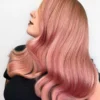 Luxury Blonde Rose Gold Pink Balayage 100% Human Hair Swiss 13x4 Lace Front Glueless Wig Wavy U-Part, 360 Or Full Lace Upgrade Available
