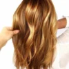 Luxury Golden And Caramel Blonde Balayage100% Human Hair Swiss 13x4 Lace Front Glueless Wig Wavy U-Part Or Full Lace Upgrade Available