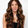 Luxury Dark Brown With Warm CaramelBalayage 100% Human Hair Swiss 13x4 Lace Front Glueless Wig Wavy U-Part Or Full Lace Upgrade Available