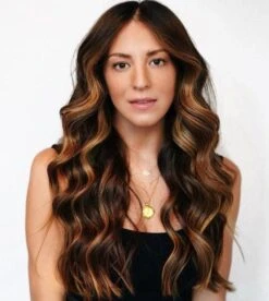 Luxury Dark Brown With Warm CaramelBalayage 100% Human Hair Swiss 13x4 Lace Front Glueless Wig Wavy U-Part Or Full Lace Upgrade Available