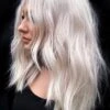 Luxury Icy Platinum Bleach Blonde 100% Human Hair Swiss 13x4 Lace Front Glueless Wig Wavy U-Part, 360 Or Full Lace Upgrade Available