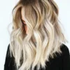 Luxury Platinum Blonde Ombre Balayage With Brown Roots 100% Human Hair Swiss 13x4 Lace Front Wig Wavy U-Part Or Full Lace Upgrade Available
