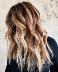 Luxury Deep Chocolate Chunky BlondeBalayage 100% Human Hair Swiss 13x4 Lace Front Glueless Wig Wavy U-Part Or Full Lace Upgrade Available