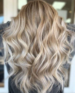 Luxury Blonde Lowlights Balayage 100% Human Hair Swiss 13x4 Lace Front Glueless Wig Wavy U-Part, 360 Or Full Lace Upgrade Available