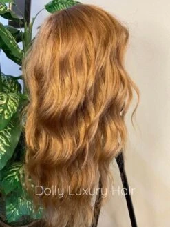 AUBREY | Luxe Auburn Human Hair Swiss 13x4 Lace Front Wig Strawberry BlondeBleached Knots Transparent Lace Full Lace Upgrade Available