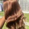 Luxury Medium Chocolate Brown 100% Human Hair Swiss 13x4 Lace Front Glueless Wig Wavy U-Part, 360 Or Full Lace Upgrade Available