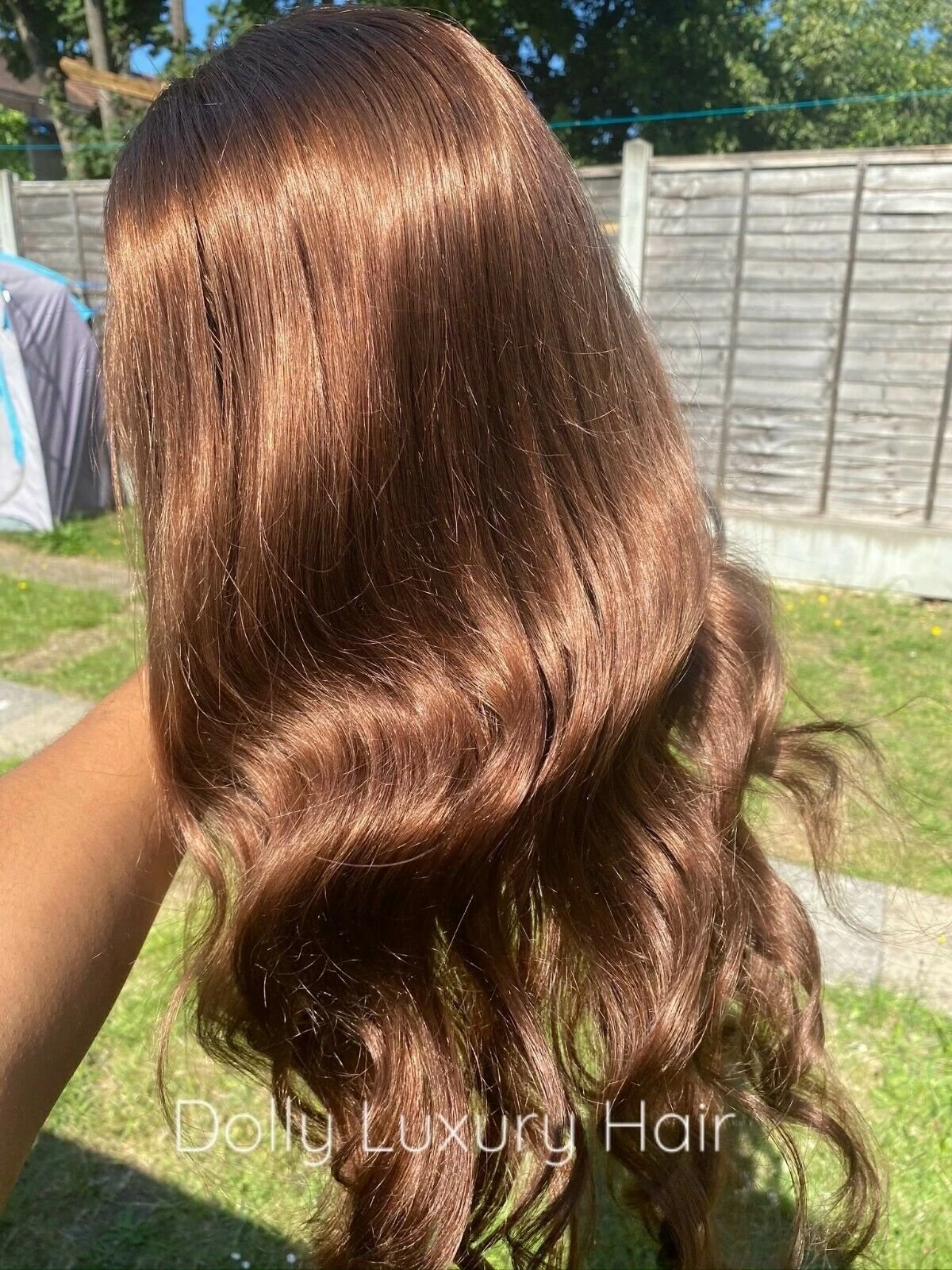 Luxury Medium Chocolate Brown 100% Human Hair Swiss 13x4 Lace Front Glueless Wig Wavy U-Part, 360 Or Full Lace Upgrade Available