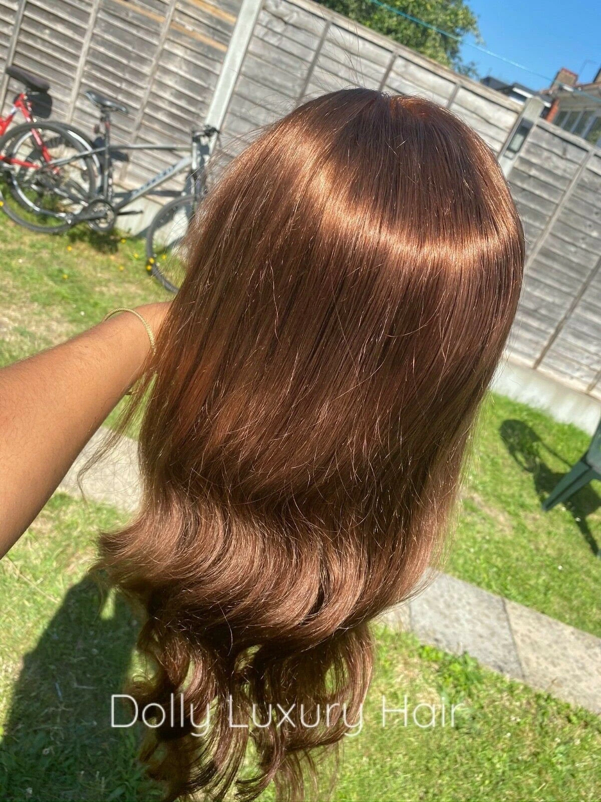 Luxury Medium Chocolate Brown 100% Human Hair Swiss 13x4 Lace Front Glueless Wig Wavy U-Part, 360 Or Full Lace Upgrade Available - Image 3