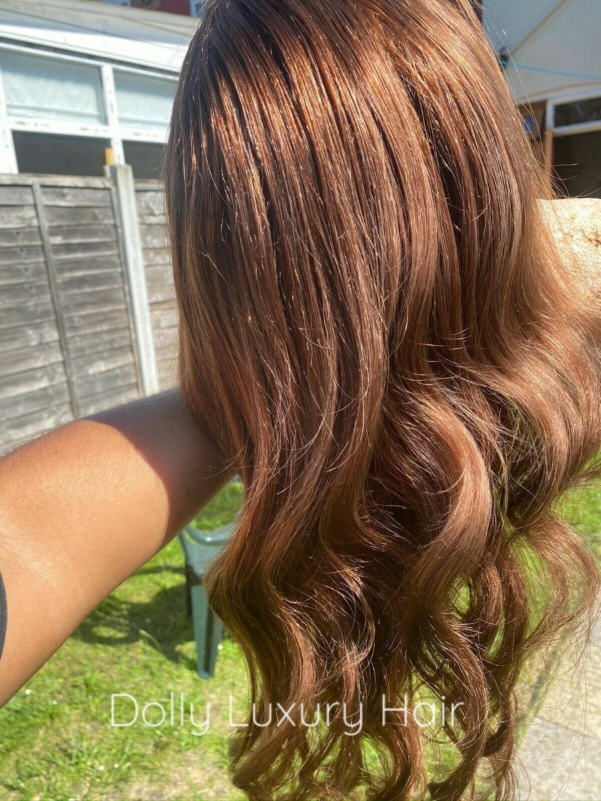 Luxury Medium Chocolate Brown 100% Human Hair Swiss 13x4 Lace Front Glueless Wig Wavy U-Part, 360 Or Full Lace Upgrade Available - Image 4