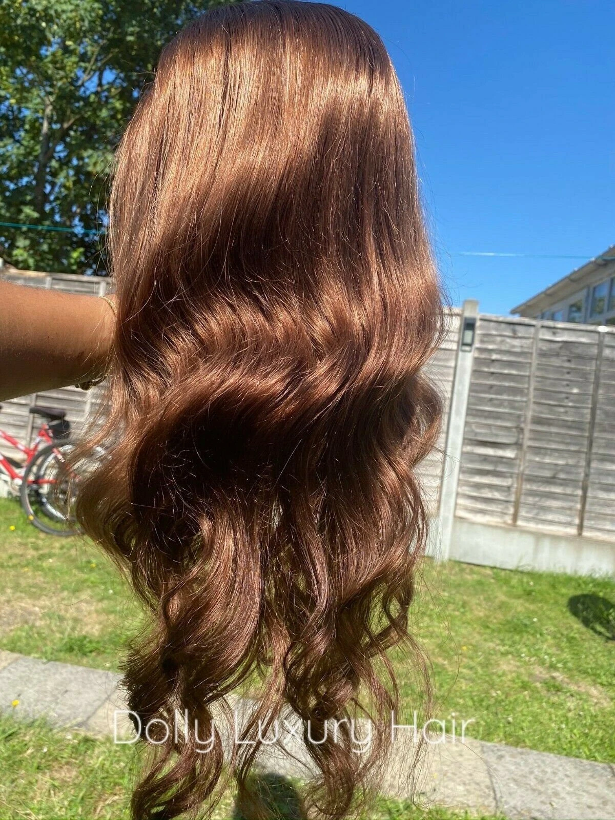 Luxury Medium Chocolate Brown 100% Human Hair Swiss 13x4 Lace Front Glueless Wig Wavy U-Part, 360 Or Full Lace Upgrade Available - Image 6