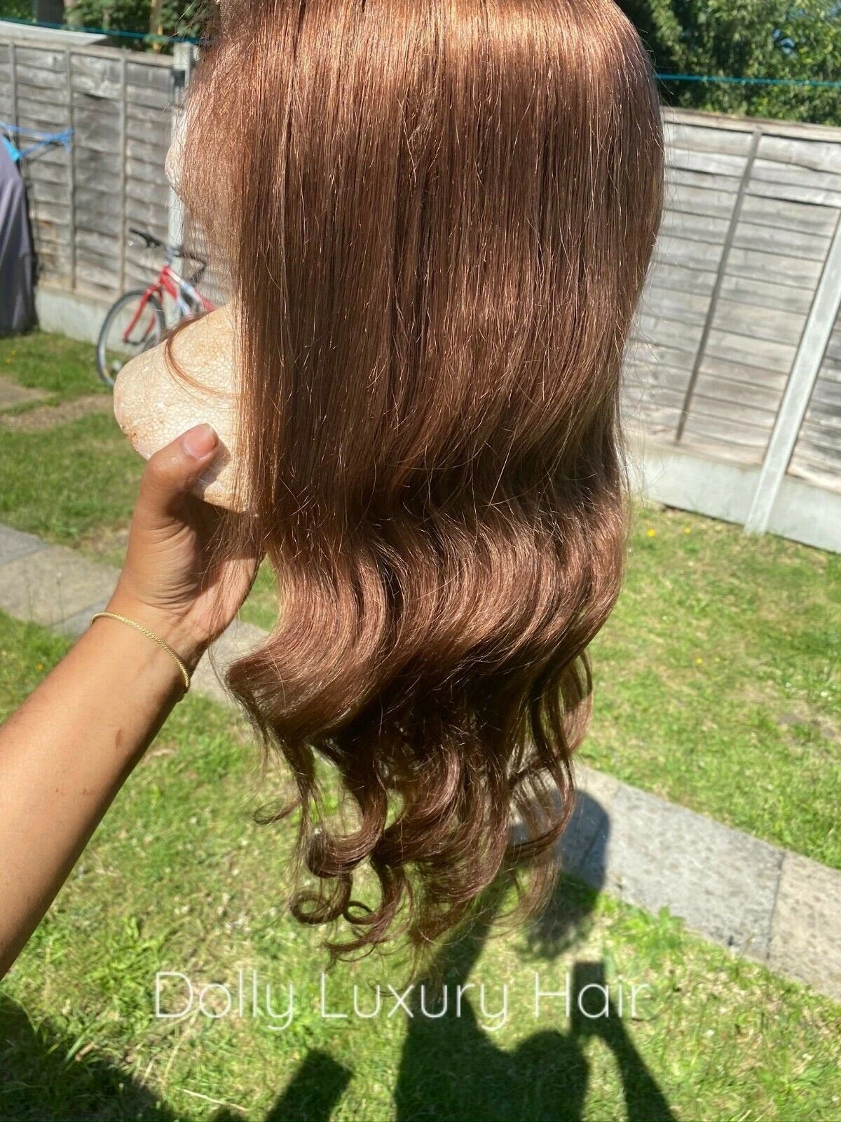 Luxury Medium Chocolate Brown 100% Human Hair Swiss 13x4 Lace Front Glueless Wig Wavy U-Part, 360 Or Full Lace Upgrade Available - Image 5