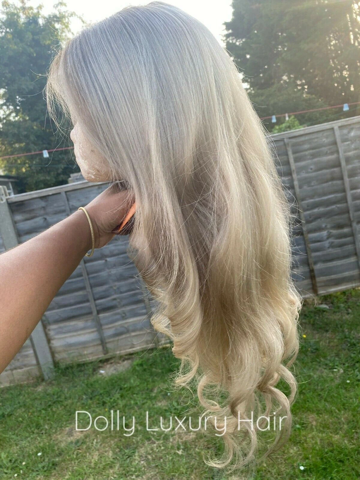 Luxury Brown Ash Blonde Balayage Highlight 100% Human Hair Swiss 13x4 Lace Front Glueless Wig Wavy U-Part, 360 Or Full Lace Upgrade Available - Image 3