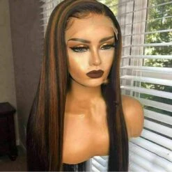 Luxury Remy Auburn Brown 100% Human Hair Swiss 13x4 Lace Front Wig Ombre #30 Balayage Highlight U-Part, 360 Or Full Lace Upgrade Available