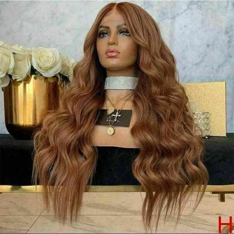 Luxury Remy Auburn #30 Strawberry Blonde 100% Human Hair Swiss 13x4 Lace Front Glueless Wig U-Part, 360 Or Full Lace Upgrade Available - Image 3