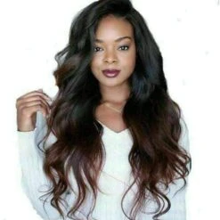 Luxury Remy Wavy Ombre Dark Red 100% Human Hair Swiss 13x4 Lace Front Glueless Wig Burgundy Colouful U-Part Or Full Lace Upgrade Available