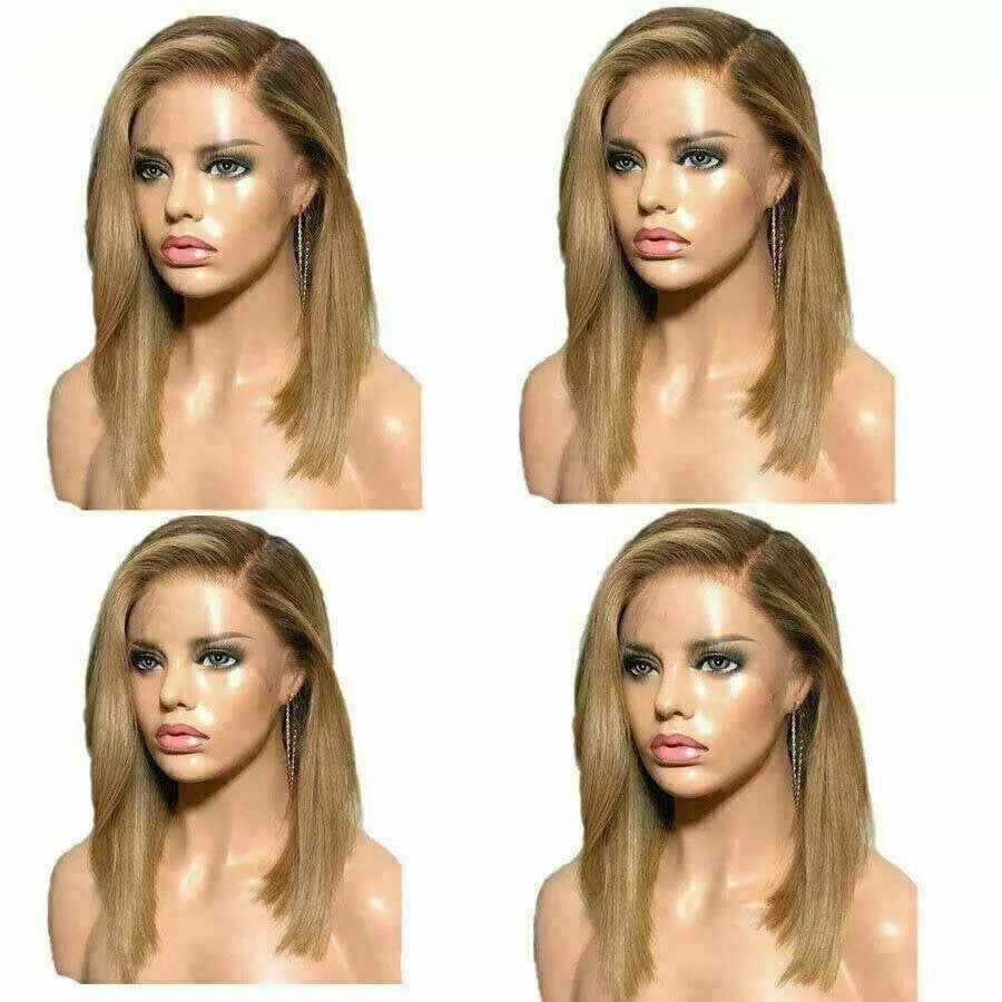 Luxury Bob Ombre Honey Blonde100% Human Hair Swiss 13x4 Lace Front Glueless Wig U-Part, 360 Or Full Lace Upgrade Available - Image 3