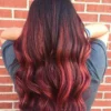 Luxury Red Burgundy Ombre Balayage Highlight 100% Human Hair Swiss 13x4 Lace Front Glueless Wig U-Part, 360 Or Full Lace Upgrade Available