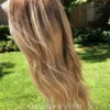 Luxury Light Brown And Blonde Balayage Highlight 100% Human Hair Swiss 13x4 Lace Front Wig Ash U-Part, 360 Or Full Lace Upgrade Available