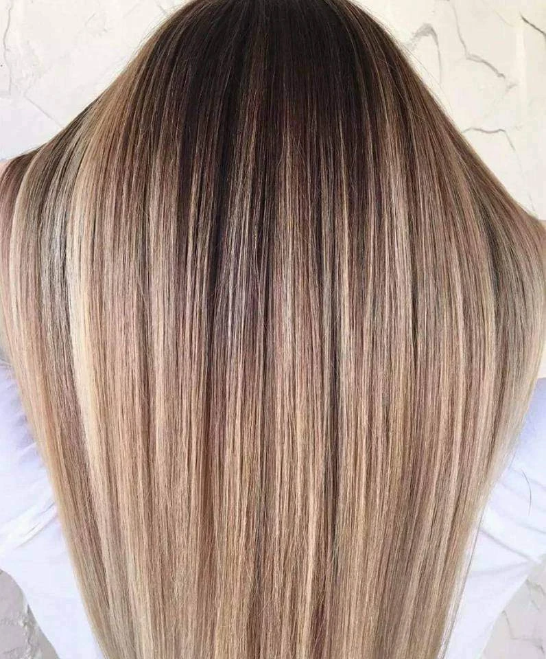 Luxury Light Ash Honey Blonde Brown Balayage Highlight 100% Human Hair Swiss 13x4 Lace Front Wig U-Part, 360 Or Full Lace Upgrade Available
